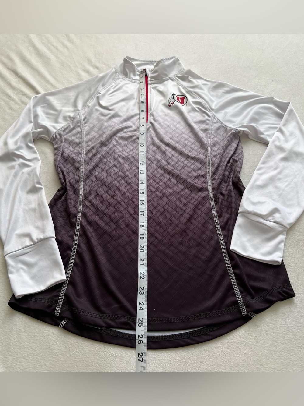 Utah Utes 1/4 zip athletic college feather academia NCAA gradient Dorm fangirl - Picture 5 of 6